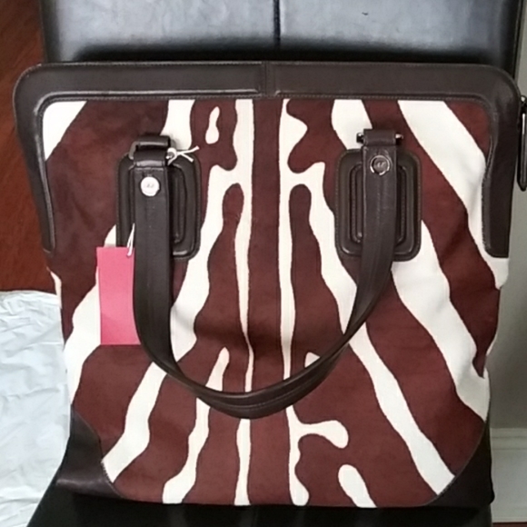 Roger Vivier zebra print calf hair large Bonnie pu - Picture 4 of 8